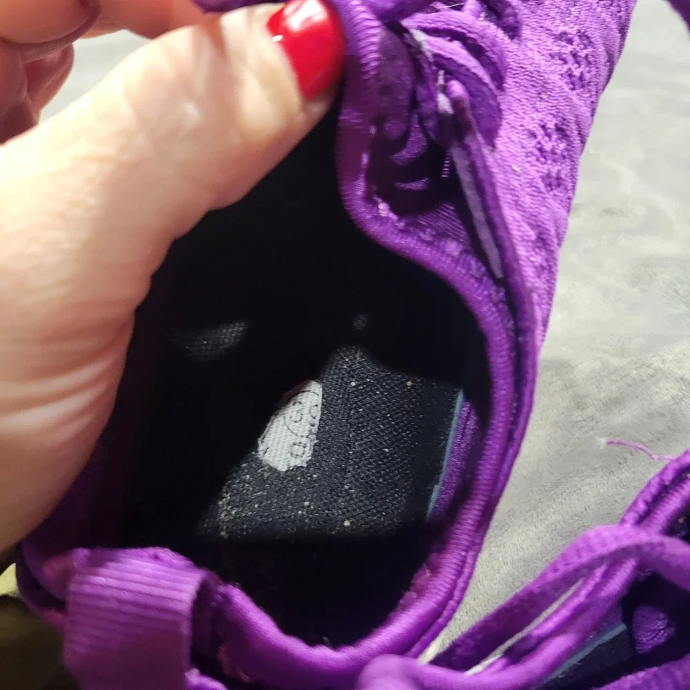 Purple Knit Athletic Sneakers Lace Up Lightweight Breathable Running Shoes‎